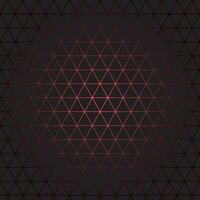 Red gradient triangles pattern on dark black background vector