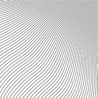 Abstract black waved lines isolated on white background vector