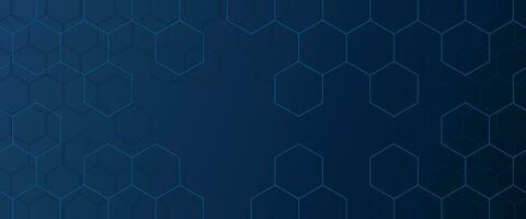 Abstract blue background with geometric shapes hexagons in the form of honeycombs vector