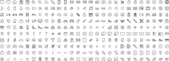 Big set a lot of different vector icons for business, ecommerce, finance, accounting