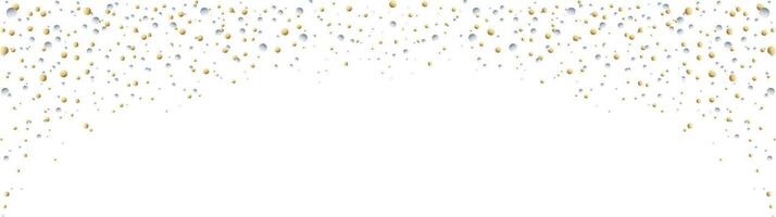 Gold and silver abstract glitter confetti isolated on white background vector