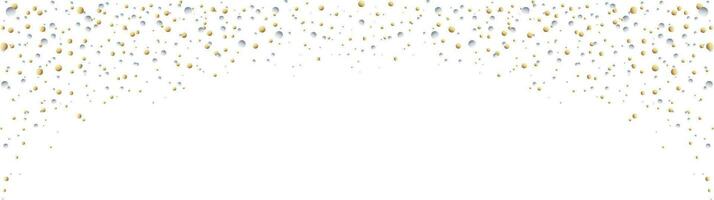 Gold and silver abstract glitter confetti isolated on white background vector