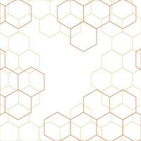 Honeycomb hexagonal yellow and orange background isolated on white background vector