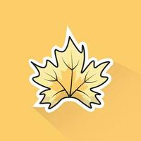 Illustration Vector of Brown Leaf in Flat Design
