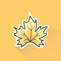 Illustration Vector of Brown Leaf in Flat Design