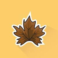 Illustration Vector of Maple Leaf in Flat Design