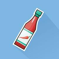 Illustration Vector of Chili Sauce in Flat Design