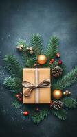 A Christmas Story of Fir Branches and Surprise Gifts, AI Generated photo