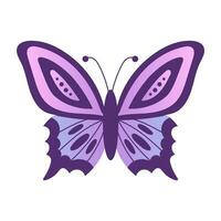 Gradient butterfly vector illustration in doodle style