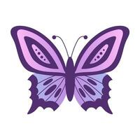 Gradient butterfly vector illustration in doodle style