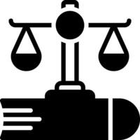 sólido icono para justicia vector