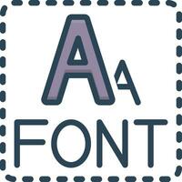 color icon for font vector