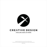 letra X logo diseño creativo diseño vector