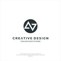 Letter AV Logo or Icon Creative  Design vector