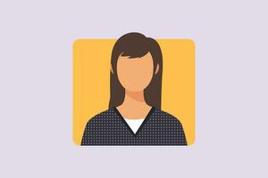 People avatars with young people's faces concept. Colored flat vector illustration isolated.