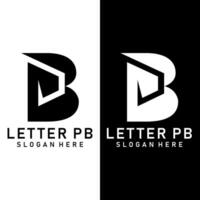 letter pb logo design vector art