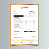 Modern and Corporate Invoice Template vector