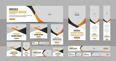 web advertising banner Bundle, ads banner set, set of promotion kit banner template design set vector