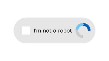 Template for entering captcha I'm not a robot vector