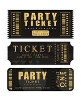 Ticket set. Pass card design. Isolated on white background. Vector illustration.