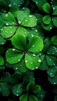 A Bunch of clover leaf background, Generative AI photo