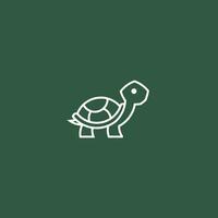 Turtle Line Art. Simple Minimalist Logo Design Inspiration. Vector Illustration.