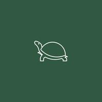 Turtle Line Art. Simple Minimalist Logo Design Inspiration. Vector Illustration.