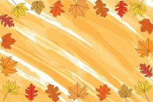 vector antecedentes de otoño follaje. otoño hojas. mano dibujado otoño fondo de pantalla para tarjetas, volantes, carteles, pancartas, cubrir diseño, invitación tarjetas, huellas dactilares y pared Arte.