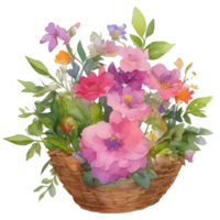 Flower bouquet watercolor png