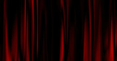 Abstract animated background, fabric curtain in the theater from vertical red fabric. Artistic color gradient strips. Seamless Loop. Screensaver 4k video