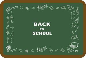 Banner background design sketch outline element of education,Template for school.Doodle style. Vector