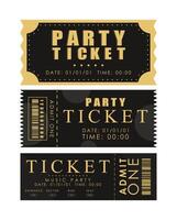Ticket template set. Ready design for your business. Isolated. . vector