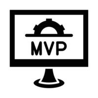 mínimo viable producto vector glifo icono para personal y comercial usar.