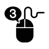 3-Click-Rule Vector Glyph Icon For Personal And Commercial Use.