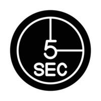 5-Second-Test Vector Glyph Icon For Personal And Commercial Use.