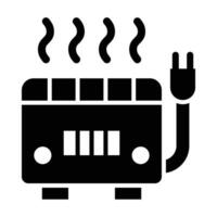 Convection Heater Vector Glyph Icon For Personal And Commercial Use.