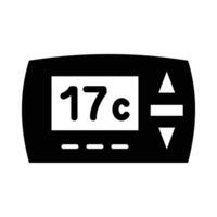 Thermostat Vector Glyph Icon For Personal And Commercial Use.