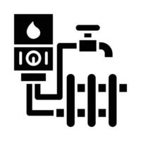 Heating System Vector Glyph Icon For Personal And Commercial Use.