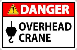 Danger Sign, Overhead Crane vector