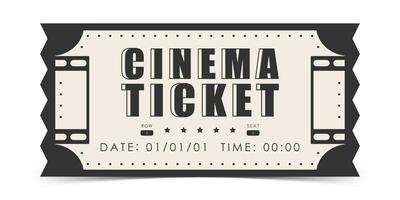 Cinema ticket template. Modern ticket card illustration template. Vector illustration.