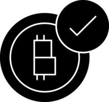 Bitcoin accepted Vector Icon Design