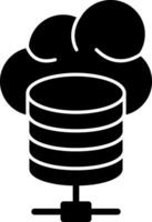 Cloud database Vector Icon Design