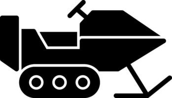 Snowmobile Vector Icon Design