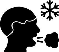 Frosty breath Vector Icon Design