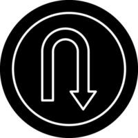 U Turn Vector Icon Design