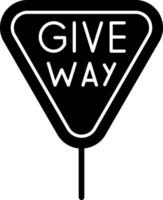 Give Way Vector Icon Design