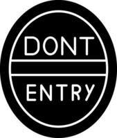 Do Not Enter Vector Icon Design