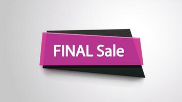 pink final sale banner vector