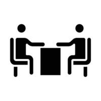 Meeting Vector Glyph Icon For Personal And Commercial Use.