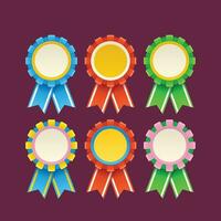 set of coloful medals vector